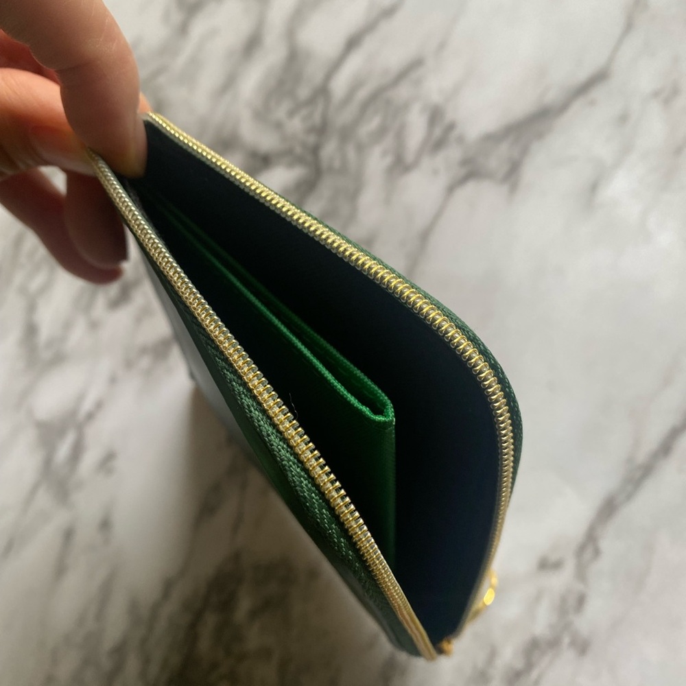 New Barbour Green Leather Wallet Coin Purse - Picture 7 of 9